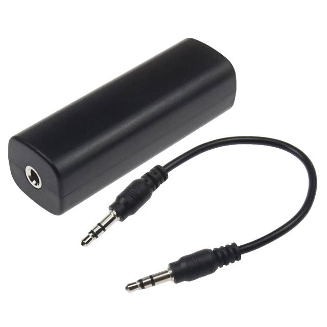 GROUND LOOP NOISE Isolator Filter 3.5mm AUX Cable for Home Car Stereo