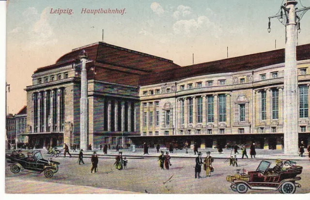 Ancienes Ak , Leipzig Gare Principale Vintage Courrier Militaire 1915 73