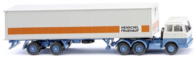 Camion Avec Benne Wiking - Hanomag Henschel à L'échelle 1/87 (H0) - Neuf Sous Boîte, Modèle Détaillé