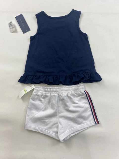 Tommy Hilfiger Outfit Shirt & Shorts Girls 4T Sleeveless 4