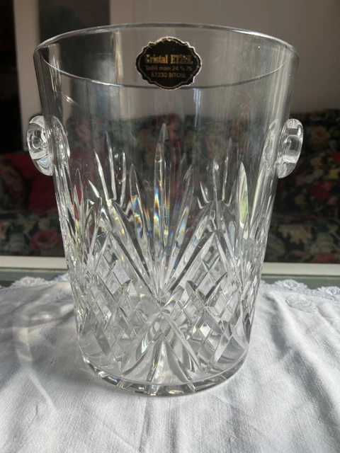 Seau à Glace Pour Champagne, Cristal Etzel, Fait Main, Avec étui, Occasion