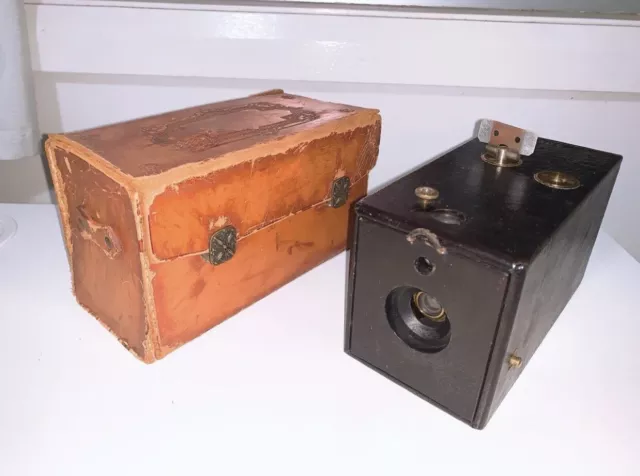 🔥 Scarce 🔥 Eastman Kodak No.1 (Special) String Box Camera & Case 1889 (Work)