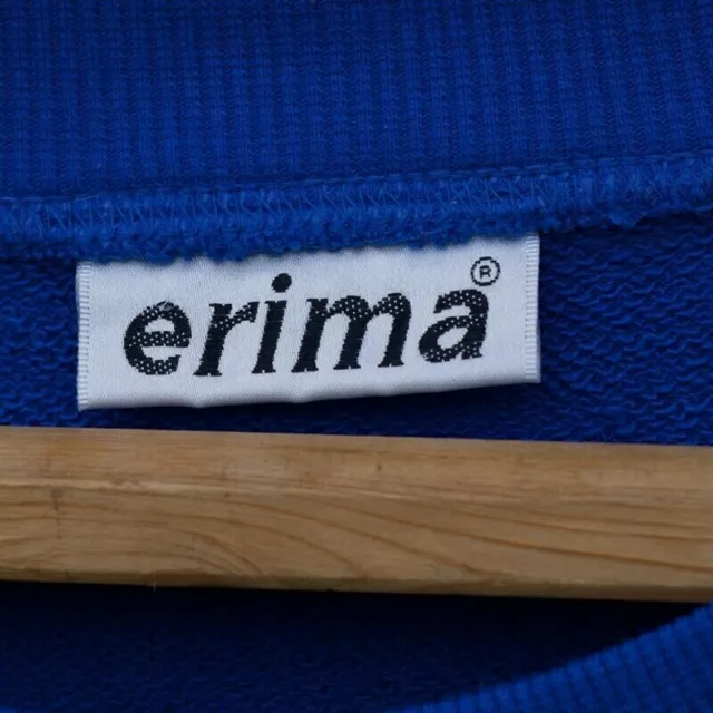 Erima Sweat Oversize Vintage 90's Bleu Rayé Homme XL 3