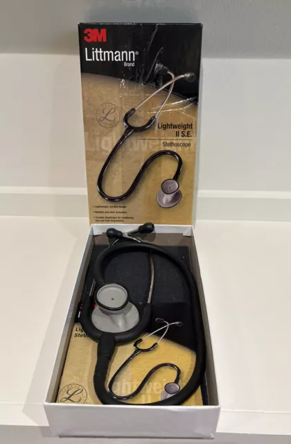 3M Littmann Lightweight II SE Stethoscope Black 28” Tube