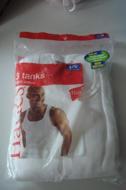 Hanes Tagless Comfortsoft Tanks Size L/G 3 Pc