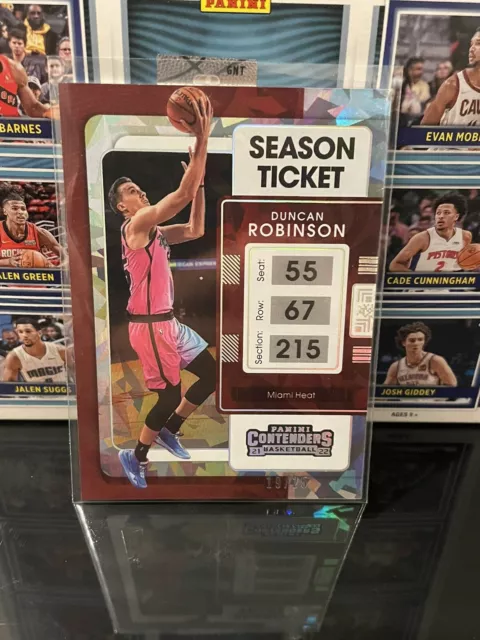2021-22 Panini Contenders Cracked Ice Ticket #33 Duncan Robinson/25