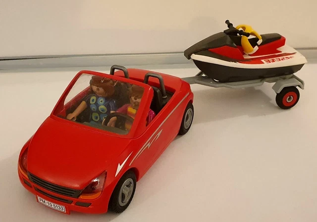 Playmobil La Voiture De Ville Avec 2 Personnages + Remorque Et Jet Ski 3