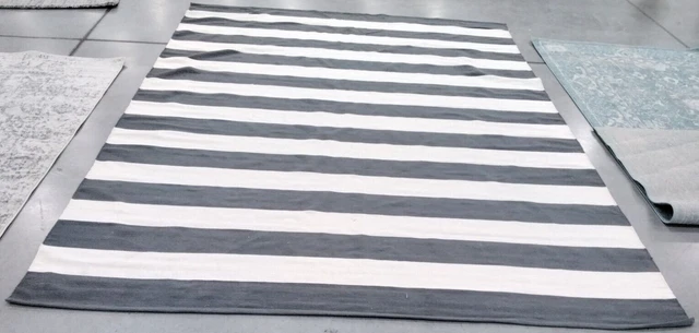 GREY / IVORY 8' X 10' Back Stain Rug, Reduced Price 1172737232 MTK712G-8