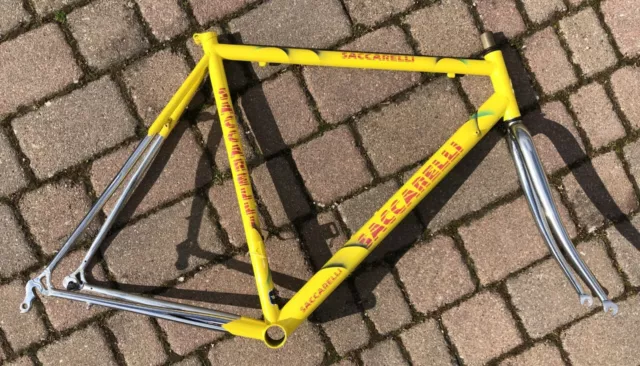 VINTAGE SACCARELLI TANGE 56cm Steel Racing Bike Frame Steel Road