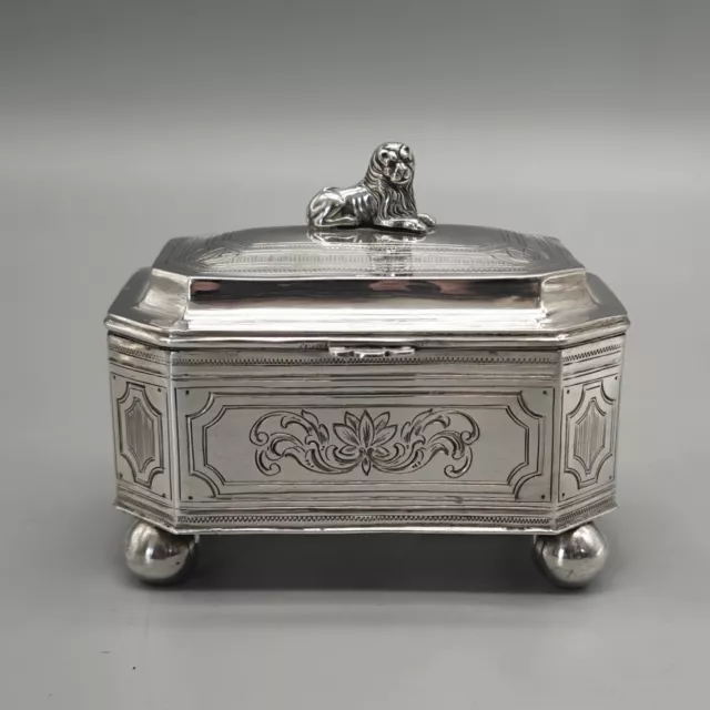 Antike Zuckerdose Russland, 84 Zolotnike 875 Silber, 1886 Odessa