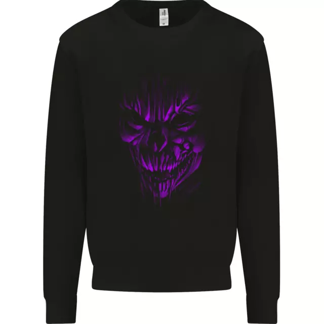 Demon Skull Devil Satan Grim Reaper Gothic Mens Sweatshirt Jumper