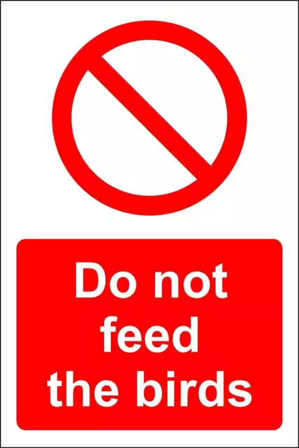 Do not feed the birds Safety sign