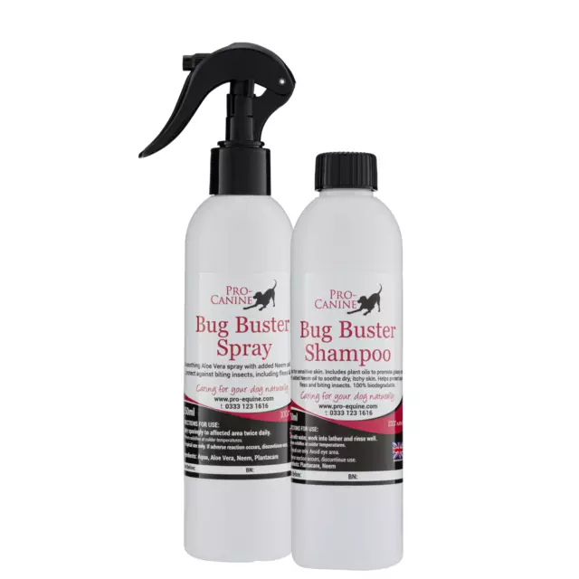 Flohspray Und Shampoo Behandlung Für Hunde 100% Natürliche Produkte - Schnell Wirkend