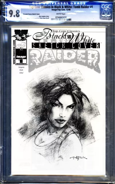 TopCow Classics in Black & White: Tomb Raider #1 - Andy Park Cover - CGC 9.8