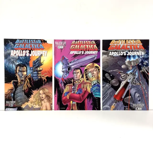 Battlestar Galactica - Apollo's Journey #1, 2, 3. Maximum Press Comics 1995