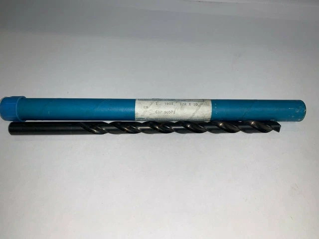 Chicago-Latrobe Drill Bit, 1/2" Dia., 2 Flute, 7-3/4" Flute, 10-1/4" Oal
