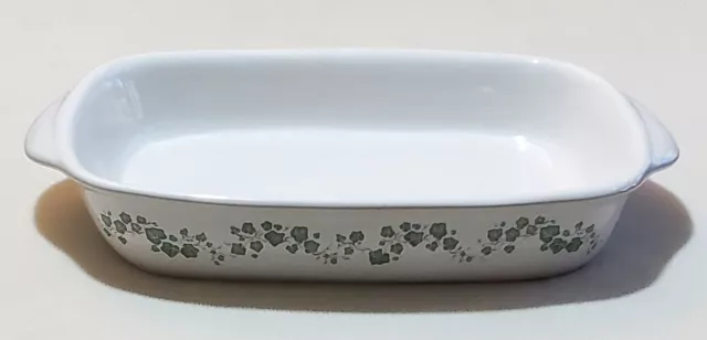 Corelle Callaway Oblong Dish 9" x 13" Rectangular Stoneware Bake Serve Green Ivy