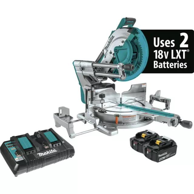 Makita XSL08PT 18V X2 LXT Li-Ion 12 in. Miter Saw Kit w/ AWS & Laser (5 Ah) New Makita XSL08PT 18V X2 LXT Li-Ion 12 in. Miter Saw Kit w/ AWS & Laser (5 Ah) New