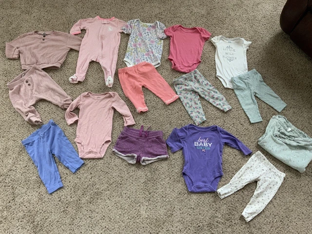 Lot Bundle of 11 sets Baby Girl Clothes size 6 months Carters Old Navy