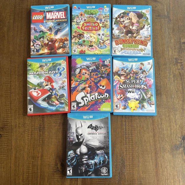 LOT DE 7 jeux Nintendo Wii U Donkey Kong, Mario Kart, Amiibo, Lego