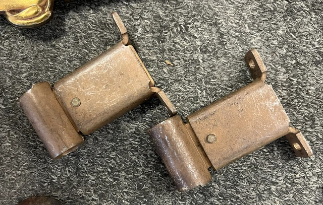 Vintage Swing Arm Curtain Rods Lot of  8  (4 Pairs)  Cast Iron Floral 2 Brackets 5