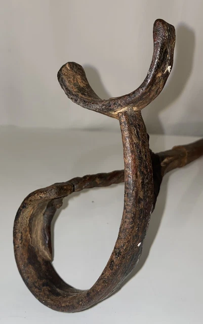 Antique Primitive Cast Iron Cattle Branding Iron Livestock Ranch Hand Forged AZ