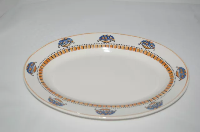 Ancien plat ovale de service  Longwy -  35 / 24.5 cm -