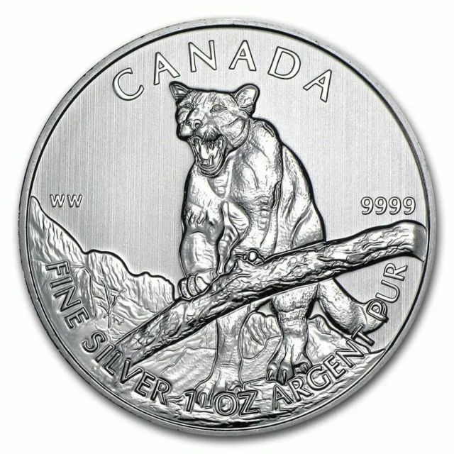 Canada  Wildlife Serie , 2012 , Puma  - 1oz  999er   Silber Five Dollar