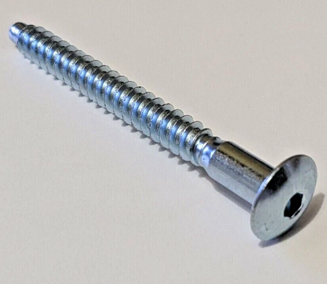 104322 x 12 IKEA Metal Wood Screw with Countersunk Hex Head (KALLAX) - Black