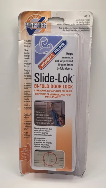 Mommy's Helper Slide Lock, Bi Fold Door Lock Child Proof NEW Baby