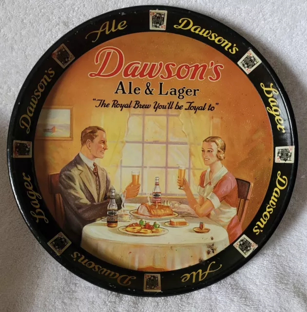 Vintage Dawson's Ale & Lager Beer Tray