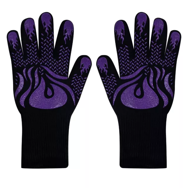 1 Pair Extreme Heat Resistant Gloves BBQ Grilling Cooking Oven Glove Mitts 1472℉