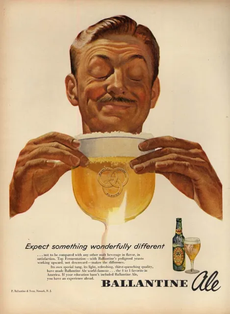 Expect something wonderfully different - Ballantine Ale ad 1953 L