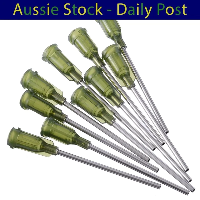 10pcs Dispensing Syringe Needles Tips 1.5" 14 Gauge Stainless Steel Syringe Need