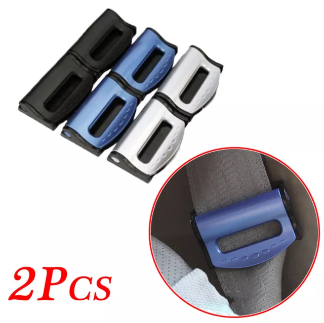 Pair Car Universal Safety Seat Belt Clip Clamp Regulate Holder Adjuster Buckle