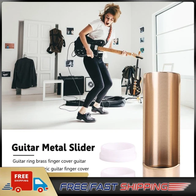 Metal Guitar Slide Bar Finger Sleeve Smooth Slides for Ukulele String Instrument