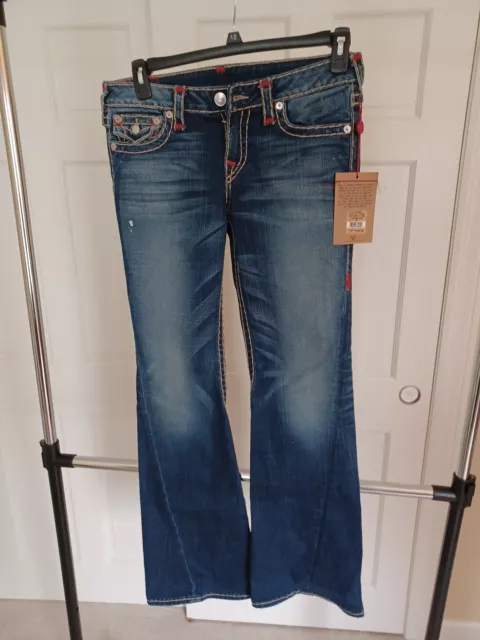 NWT-True Religion Joey Super T Flare Womens Jean Color LPD - Pioneer Size 30