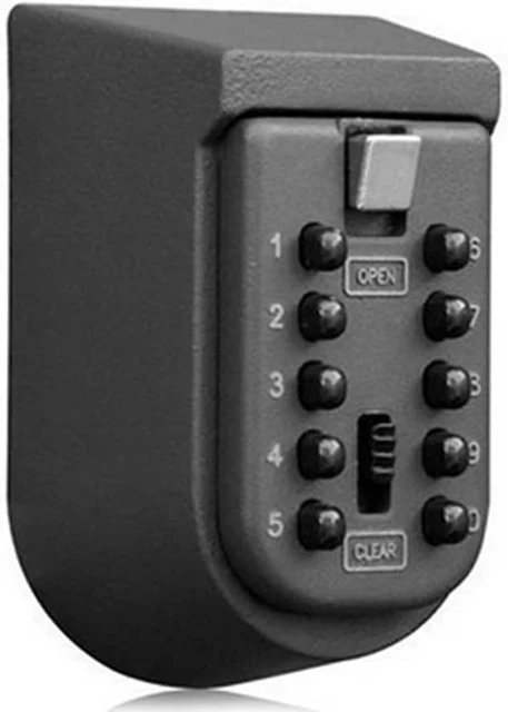 Key Lock Box For Outside Wall Mount Waterproof Spare Key Storage Box Aluminum Me