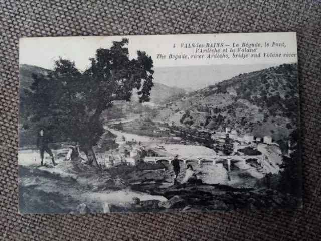 Cpa Vals Les Bains La Begude Le Pont L Ardèche Et La Volane