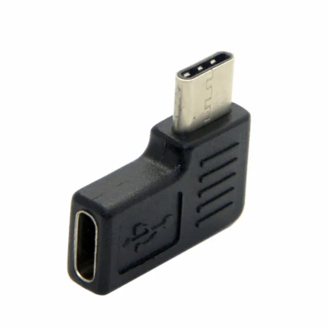 Right Left Angled 90 Degree USB 3.1 Type-C Male to Female Extension Data Adapter