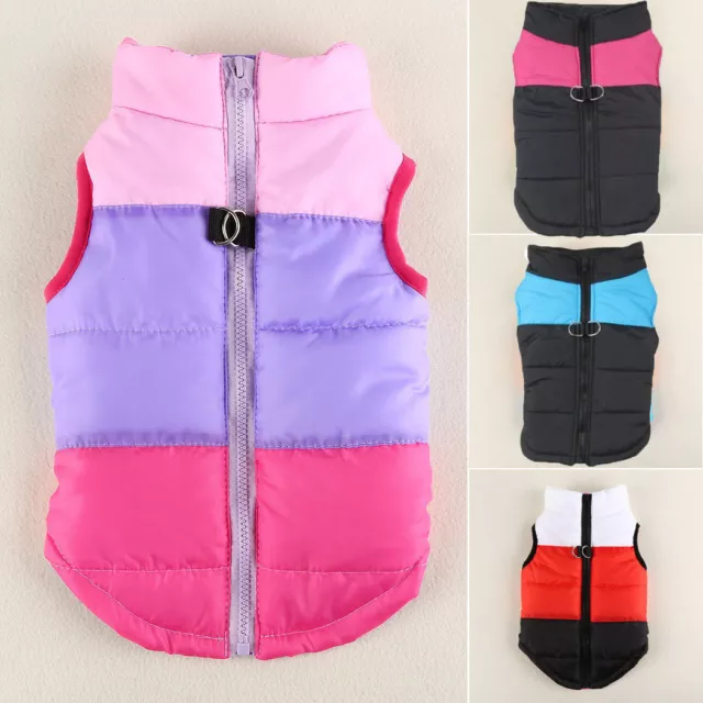 Waterproof Pet Dog Puppy Vest Jacket Warm Winter Clothes Outdoor Padded Coat UK