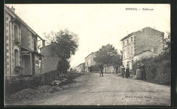 CPA Sireuil, Bellevue, street view 1916