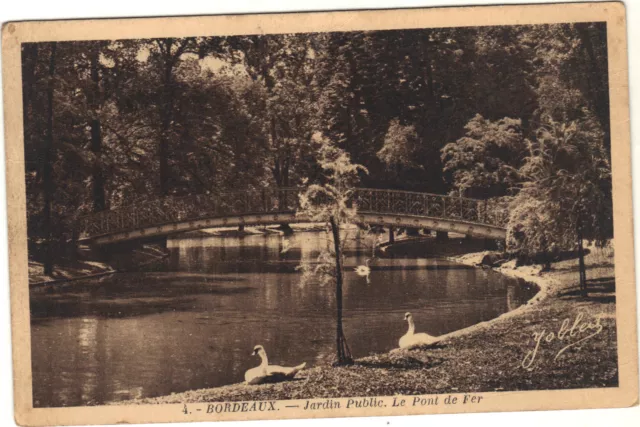33 - cpa - BORDEAUX - Jardin public - Le pont de Fer ( i 1296)