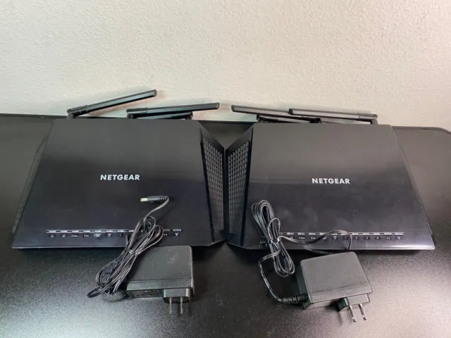 Two Netgear Nighthawk AC1750 R6700V3 Dual Band R6700 Wi-Fi Router (Parts Only)