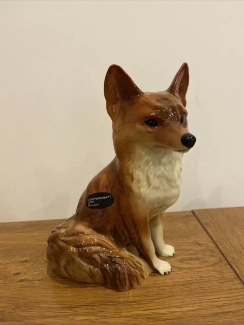 Vintage Coopercraft Sitting Fox Figure Country Ornament