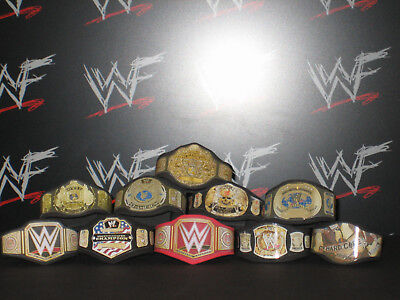 7 x Custom WWF WWE Womens Title Belts For Hasbro Mattel Retro Wrestling Figures 