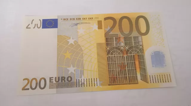 Billet De Banque. Rare 200 Euros   . Première Signature. Duisenberg . UNC. Neuf.