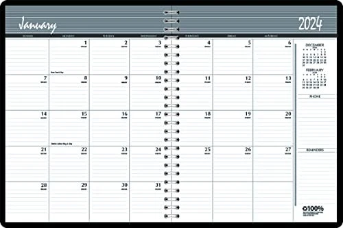 HOUSE OF DOOLITTLE 2024-2025 Two Year Calendar Planner, Monthly, Black Cover, £18.40 