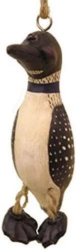 Loon Bird Dangly Feet Hanging Resin Ornament Hand-Painted NWT