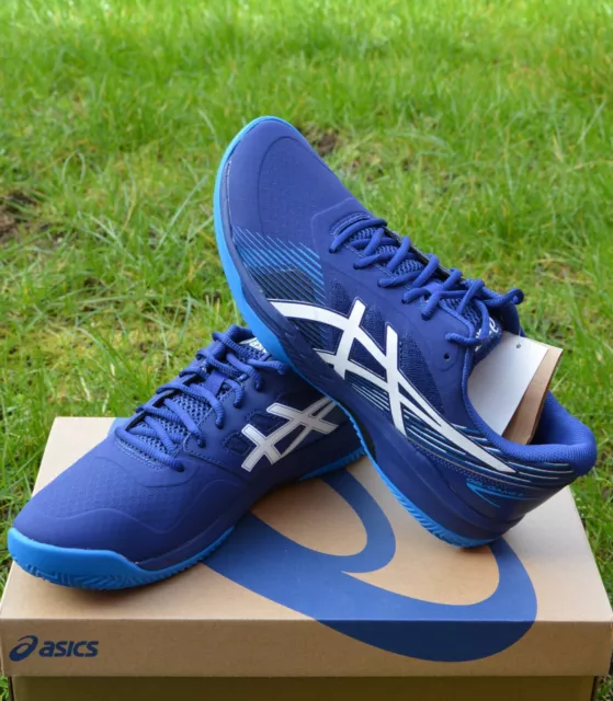 Herren ASICS Gel-Game 8 Ton/OC Tennisschuhe Court Blau Original Neu Größe 9,5 2